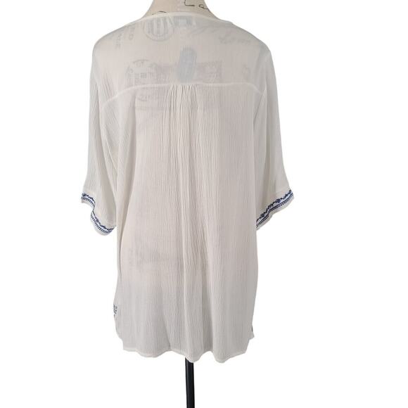 Arianna's by Howard's embroidered ladies cover up white Size OS Resort Wear - Picture 2 of 8